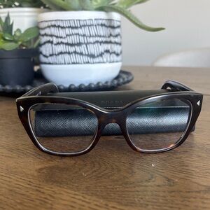 Prada Brown Tortoise Shell Eyeglasses
